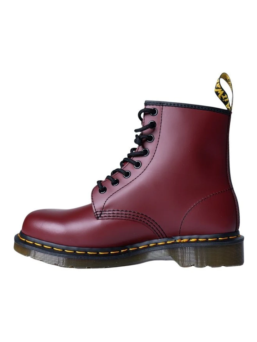 Bordeaux Leather Lace-Up Boots