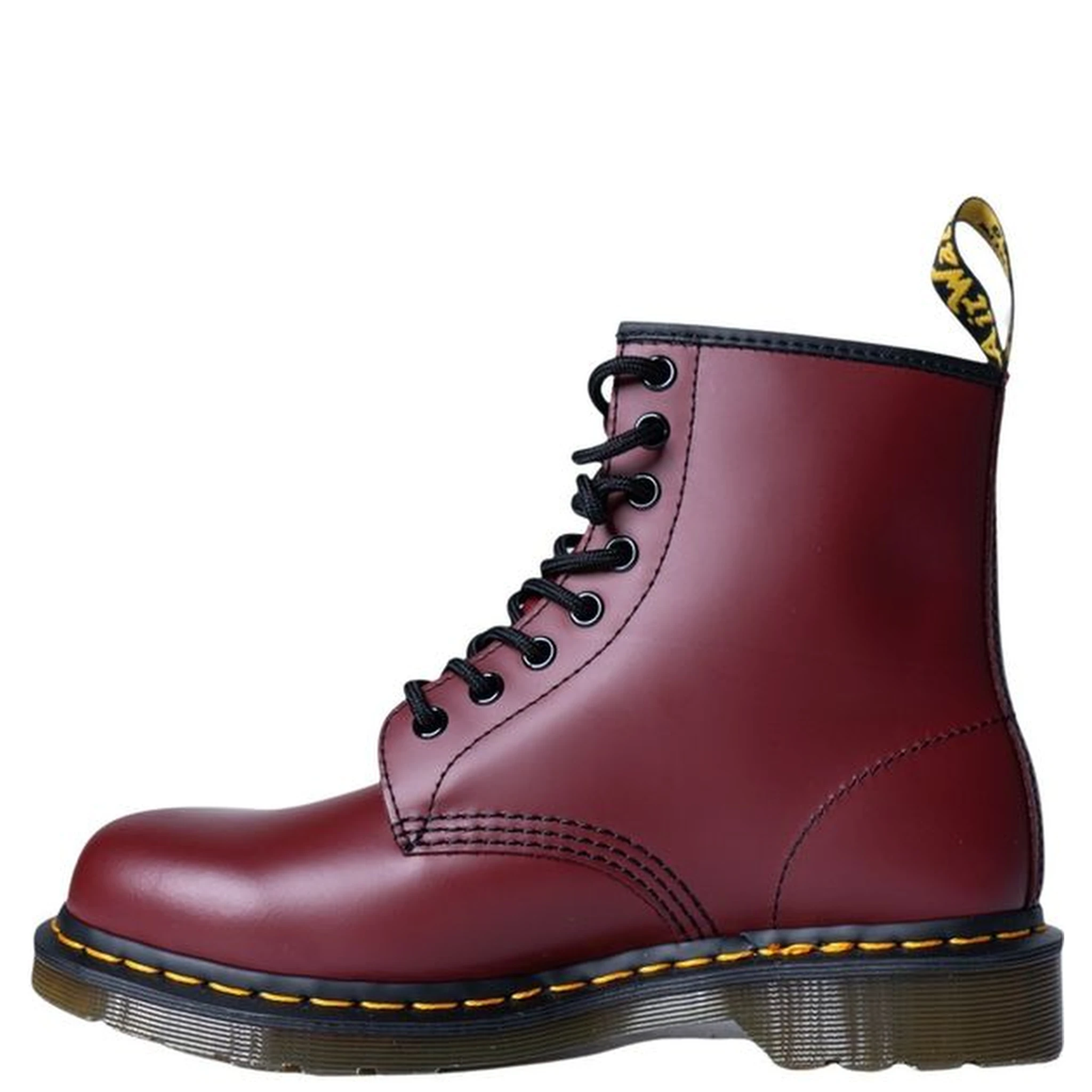 Bordeaux Leather Lace-Up Boots