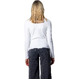 White Polyester Turtleneck