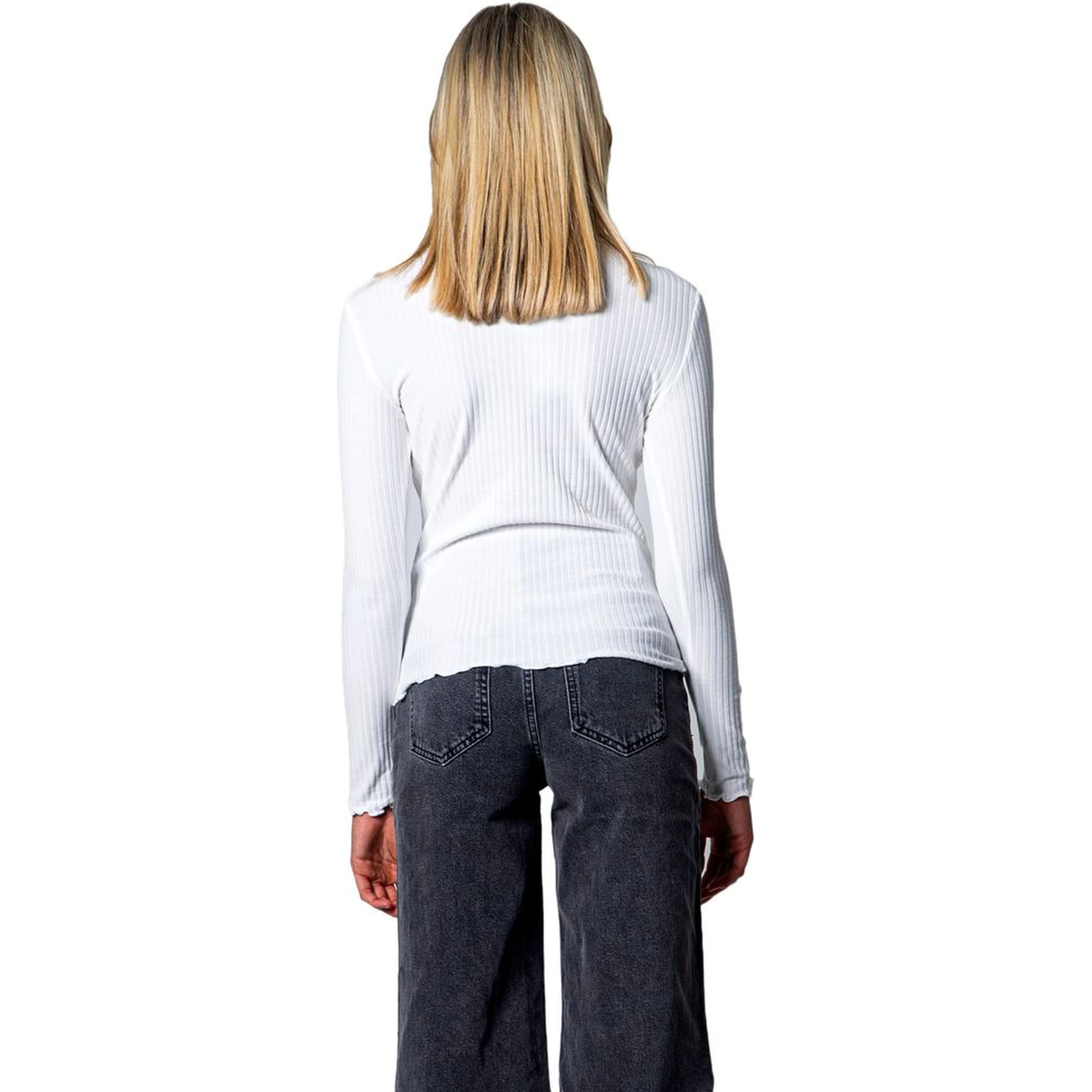 White Polyester Turtleneck