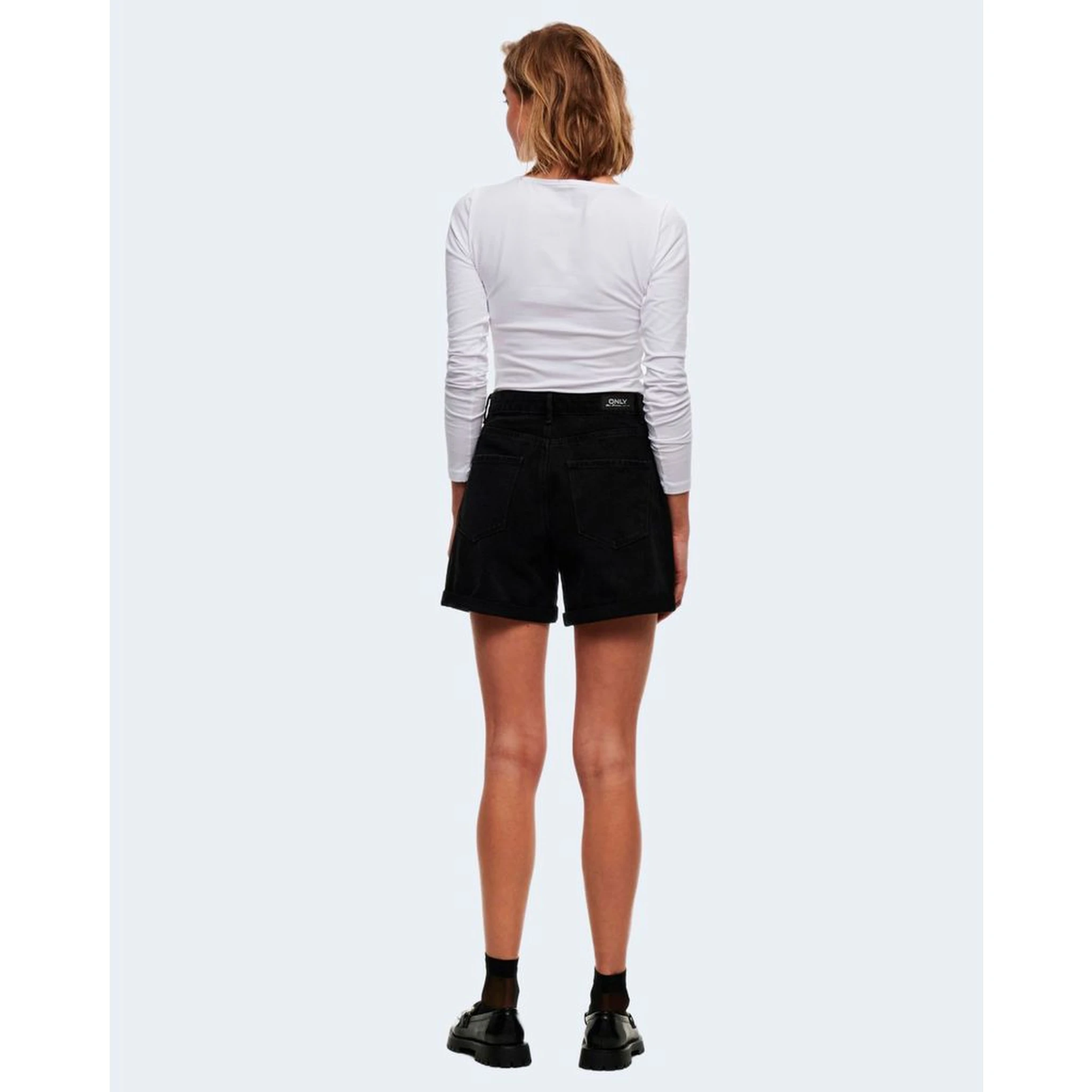 White Cotton Long Sleeve T-Shirt