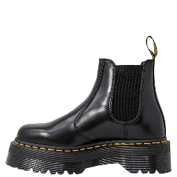 حذاء كاحل من الجلد الأسود