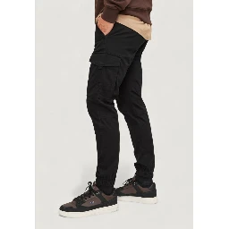 Black Cotton Skinny Pants