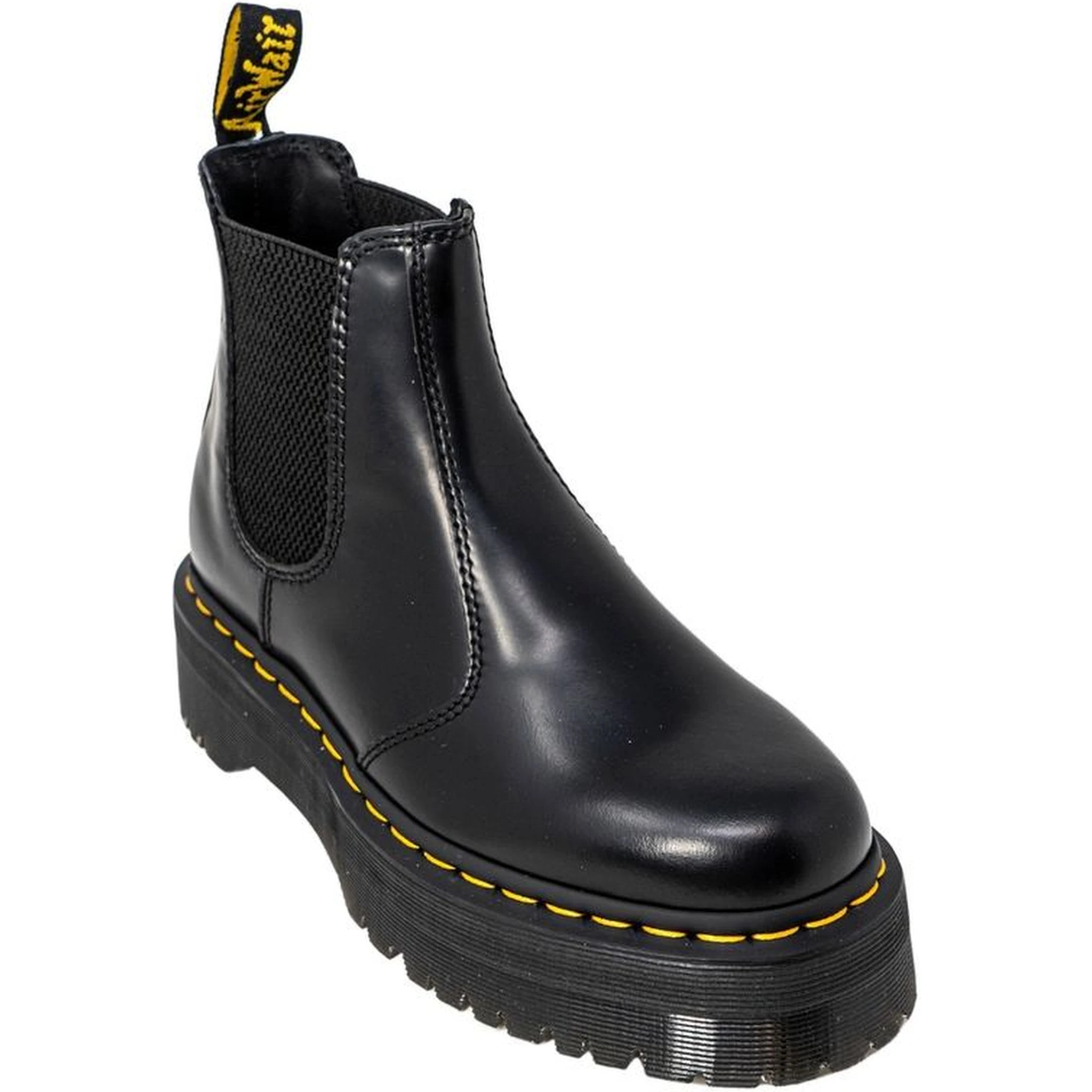 حذاء كاحل من الجلد الأسود