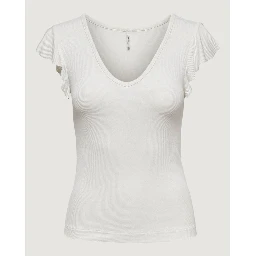 Cream Viscose T-Shirt