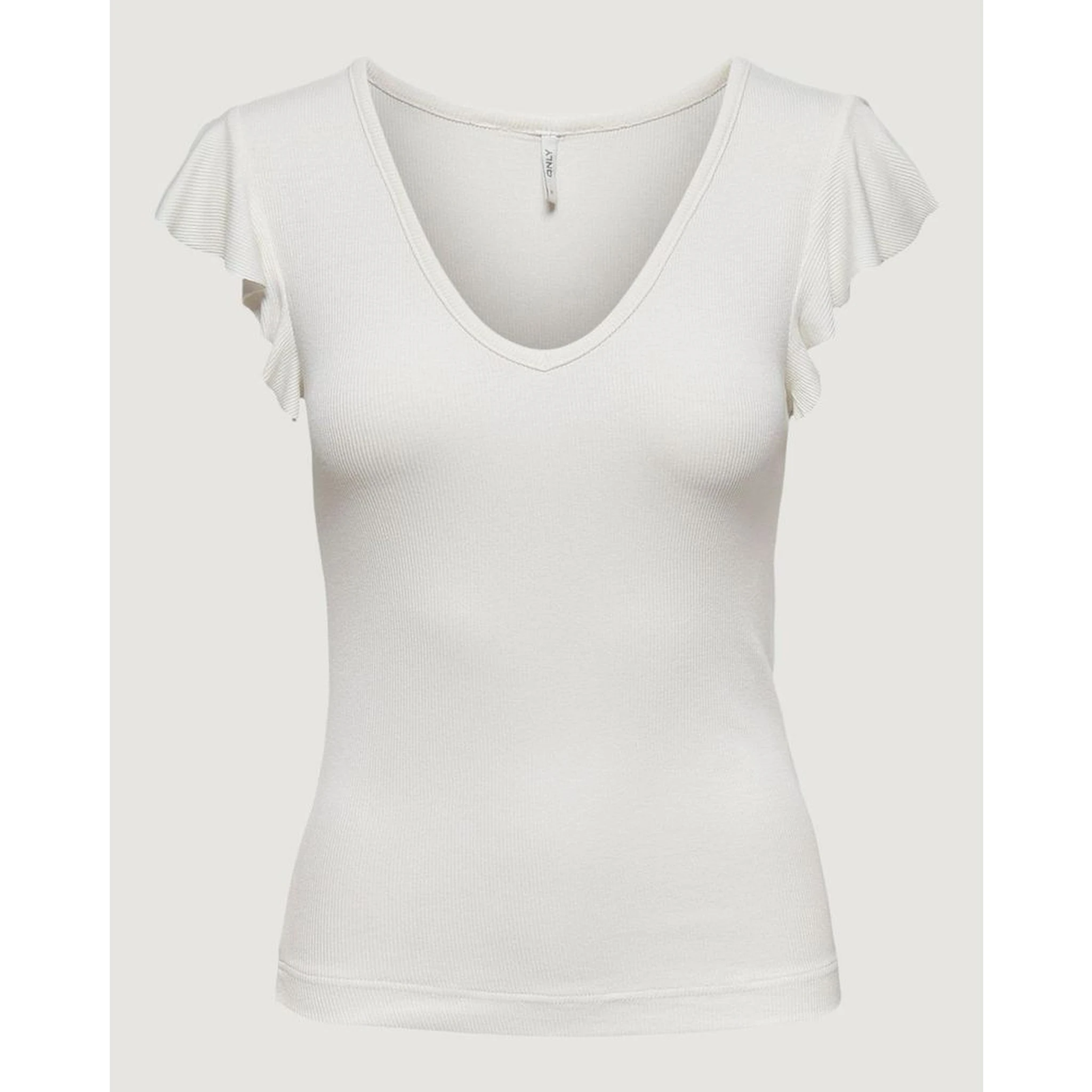 Cream Viscose T-Shirt