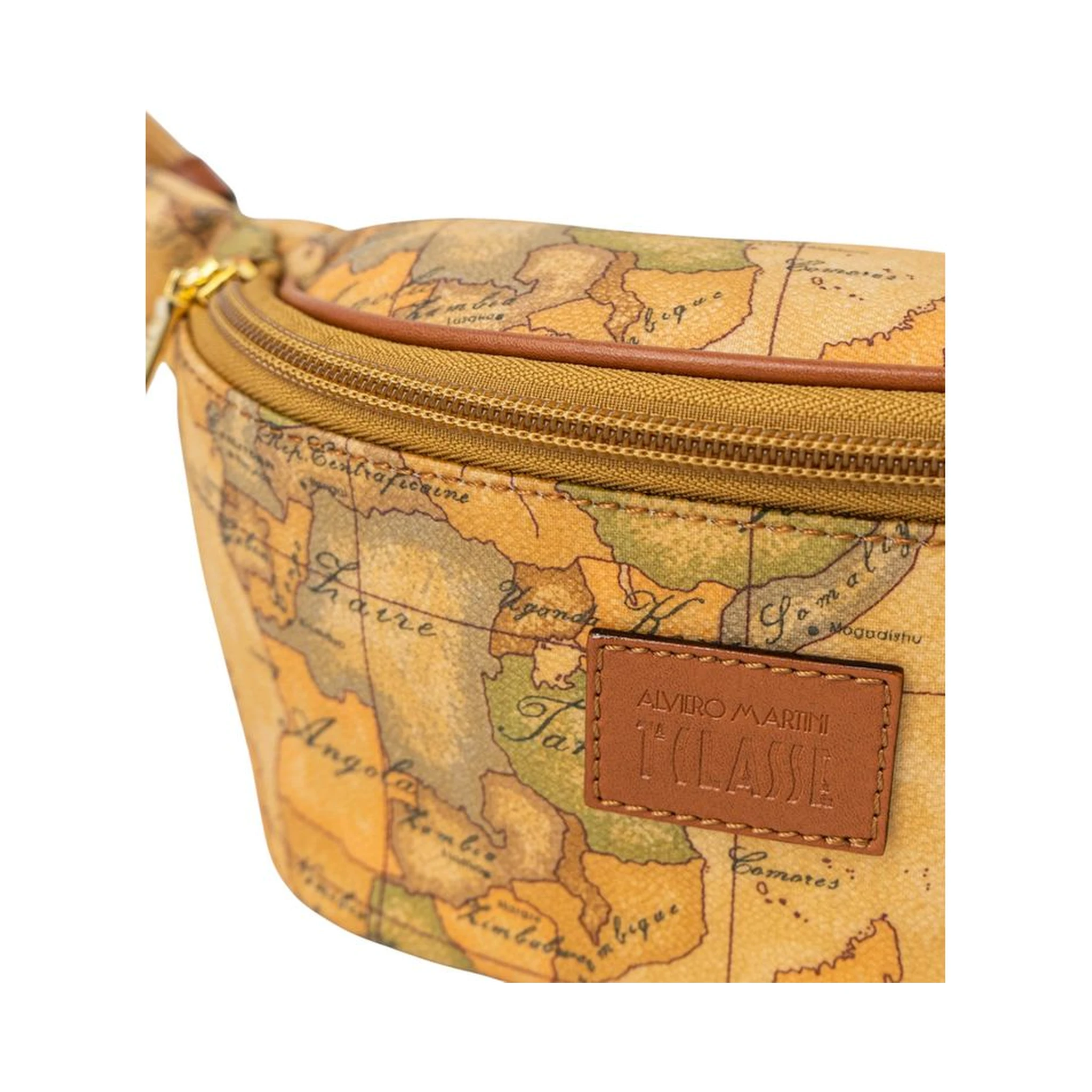 Beige Leather Belt Bag