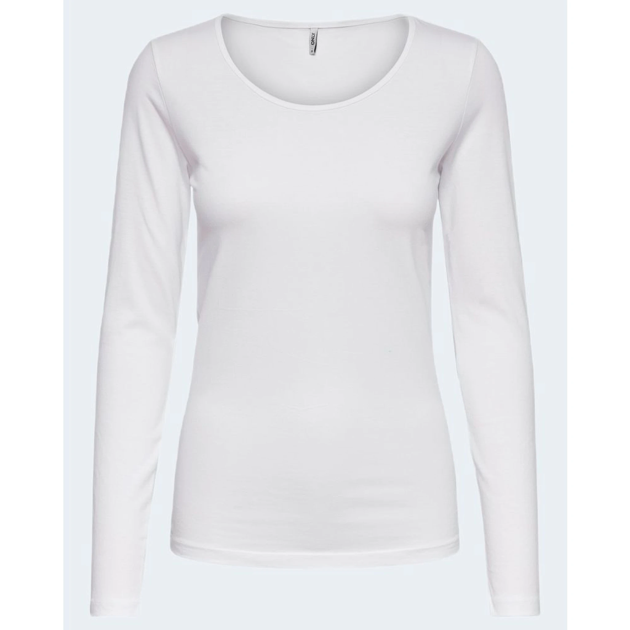 White Cotton Long Sleeve T-Shirt