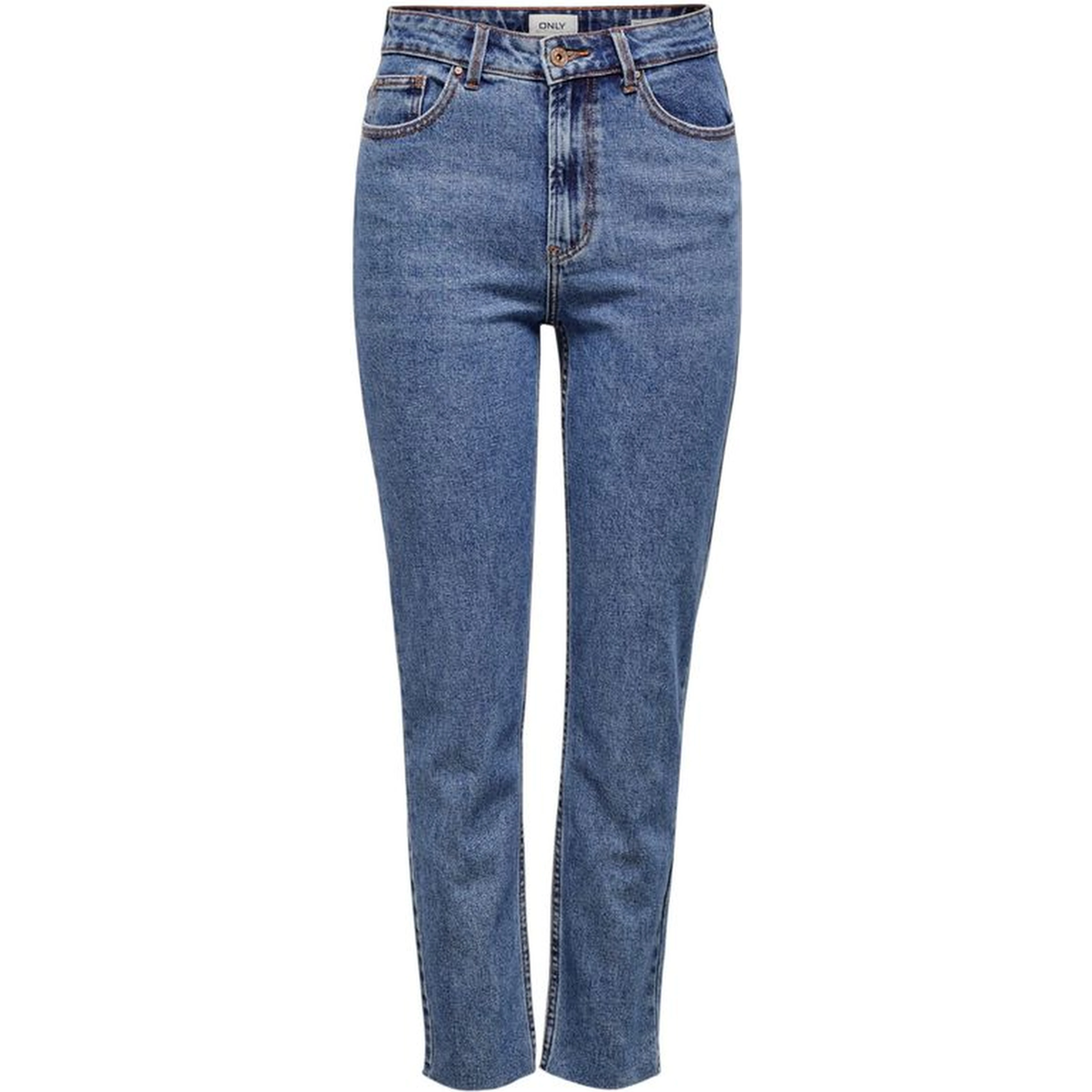 Blue Cotton Mom Jeans