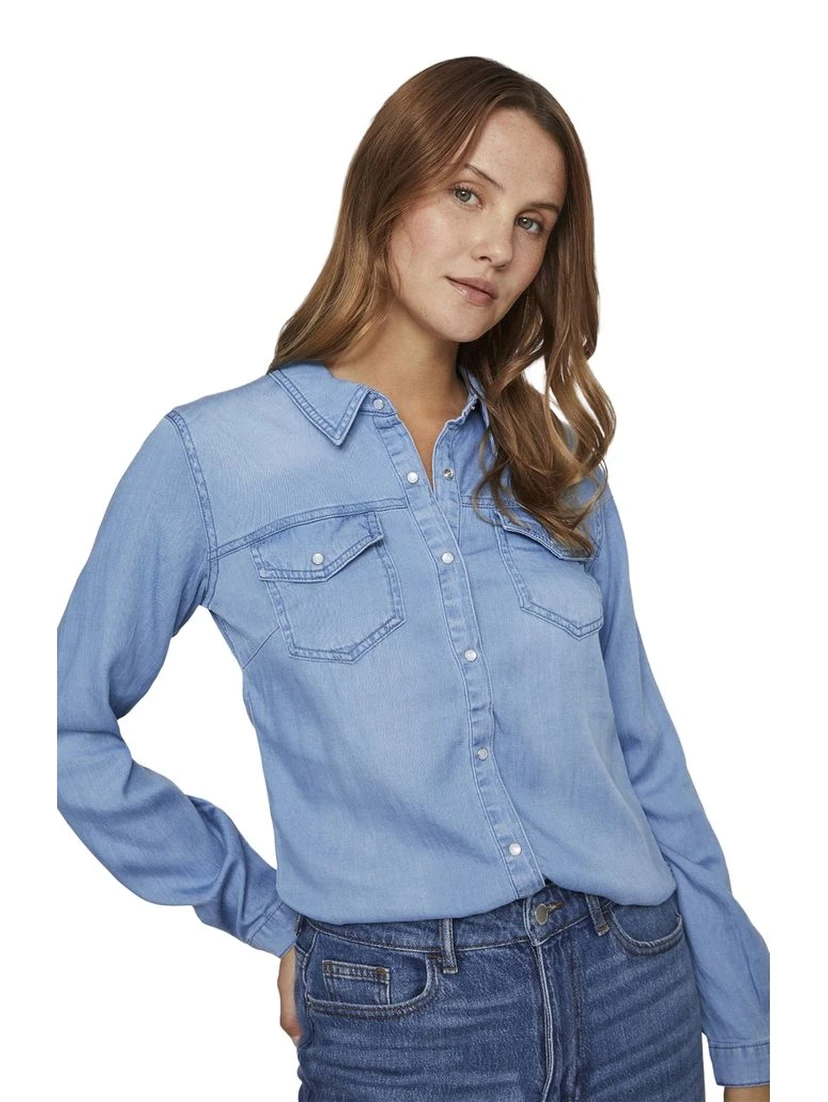 Light Blue Cotton Blouse