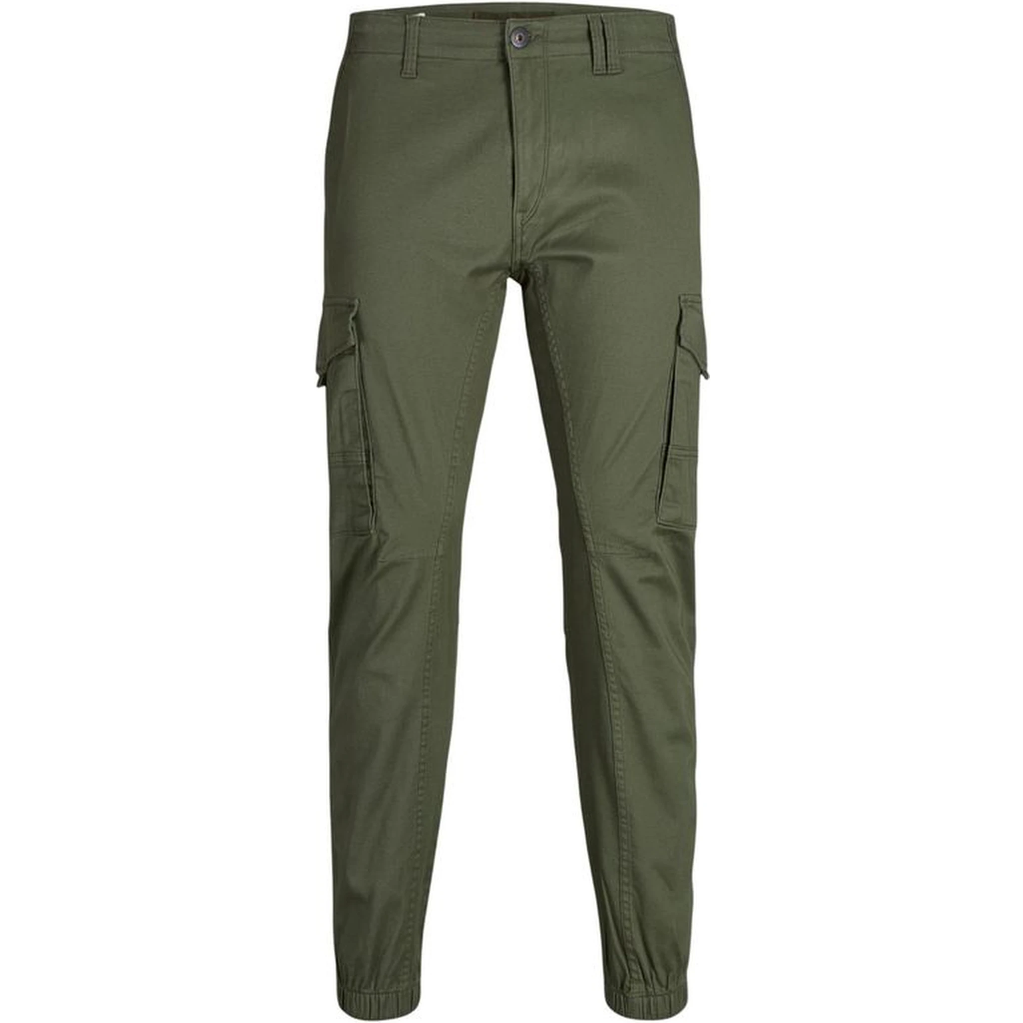 Green Cotton Skinny Pants