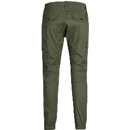 Green Cotton Skinny Pants