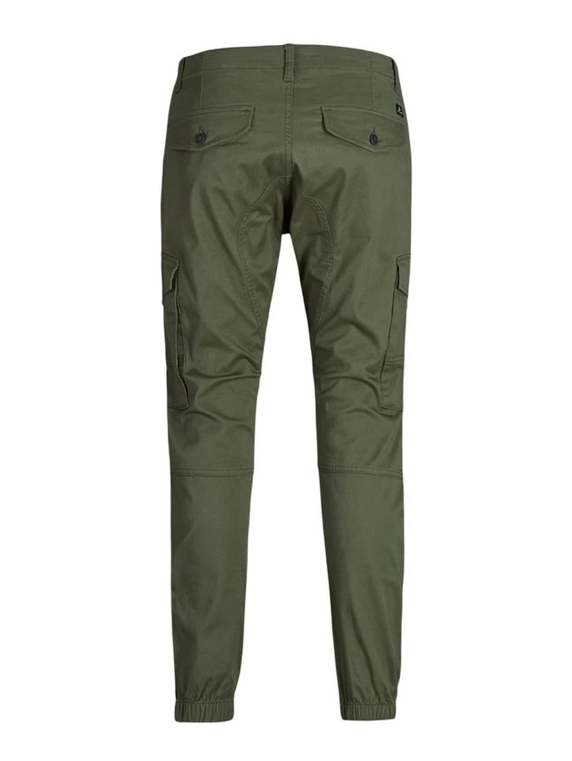 Green Cotton Skinny Pants
