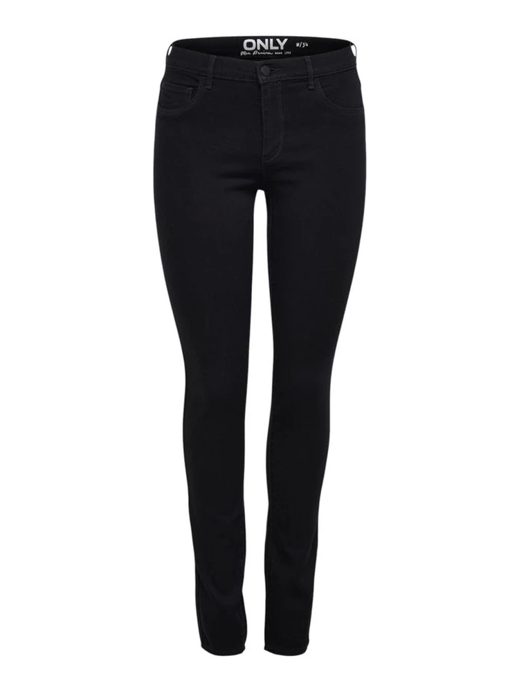 Black Viscose Skinny Jeans