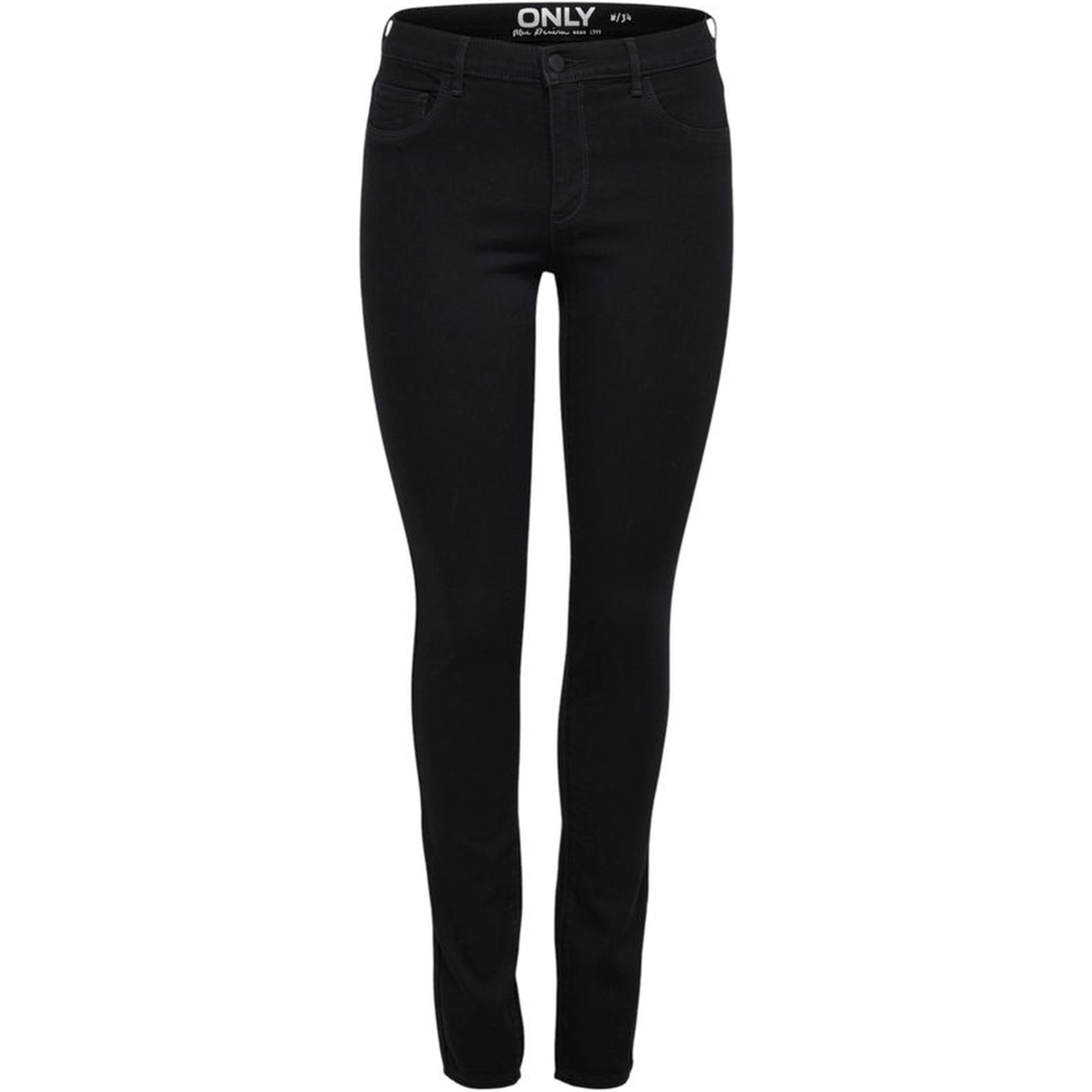 Black Viscose Skinny Jeans