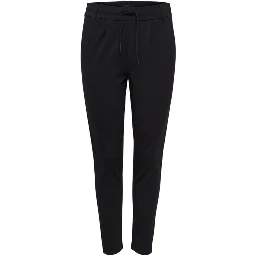 Black Viscose Casual Pants
