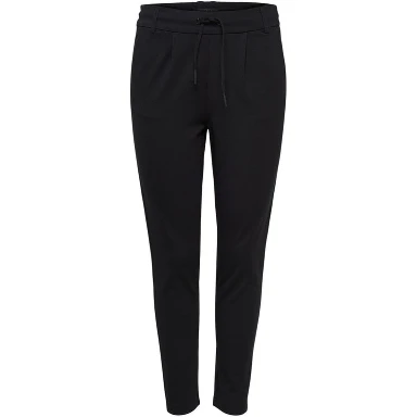 Black Viscose Casual Pants