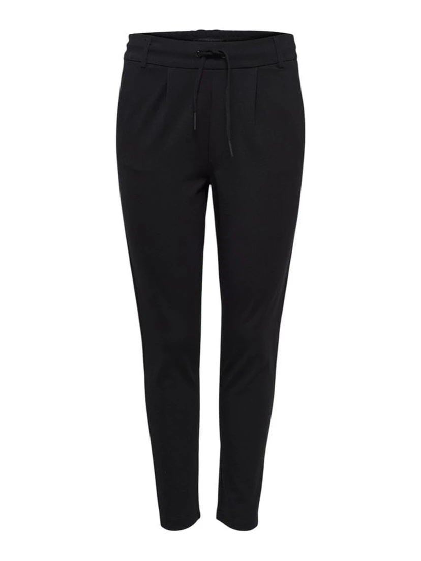 Black Viscose Casual Pants