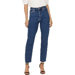 Blue Cotton Mom Jeans