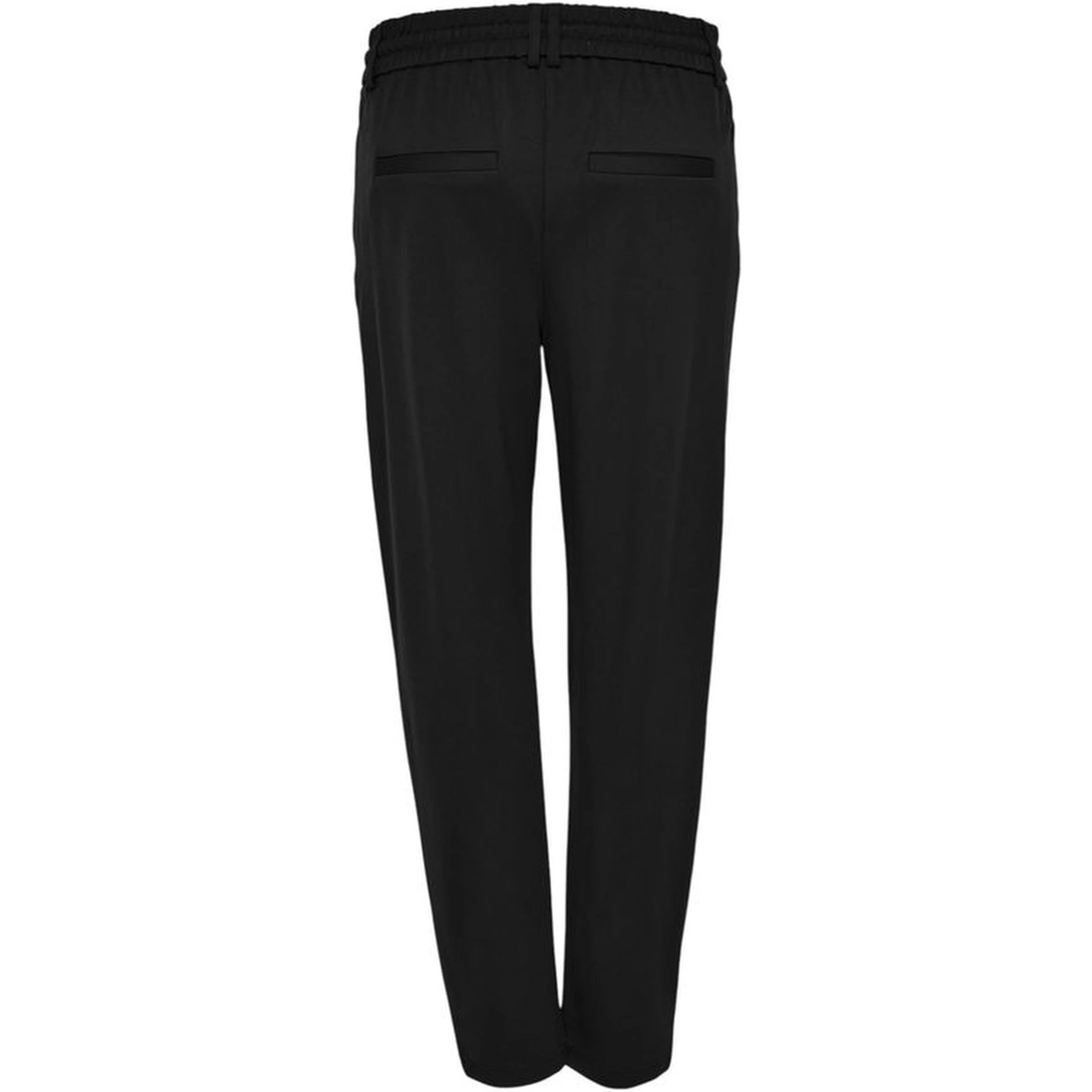Black Viscose Casual Pants