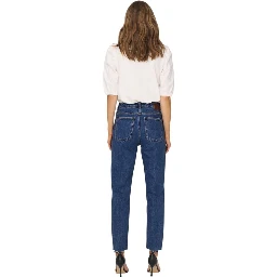 Blue Cotton Mom Jeans