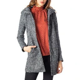 Gray Polyester Coat