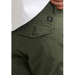 Green Cotton Skinny Pants