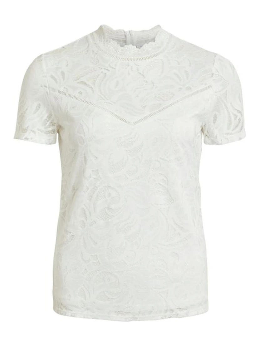 Cream Polyamide T-Shirt