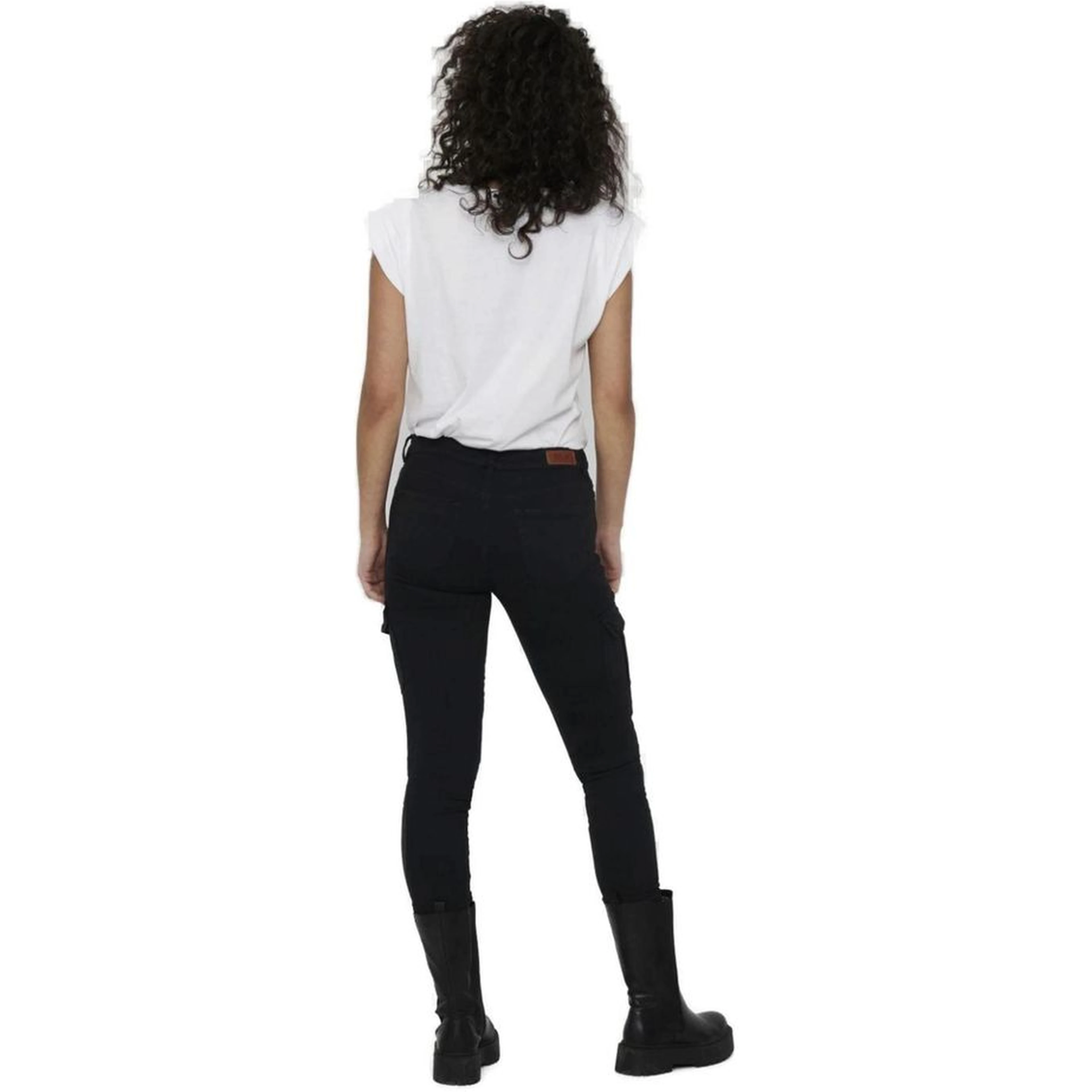 Black Cotton Skinny Pants