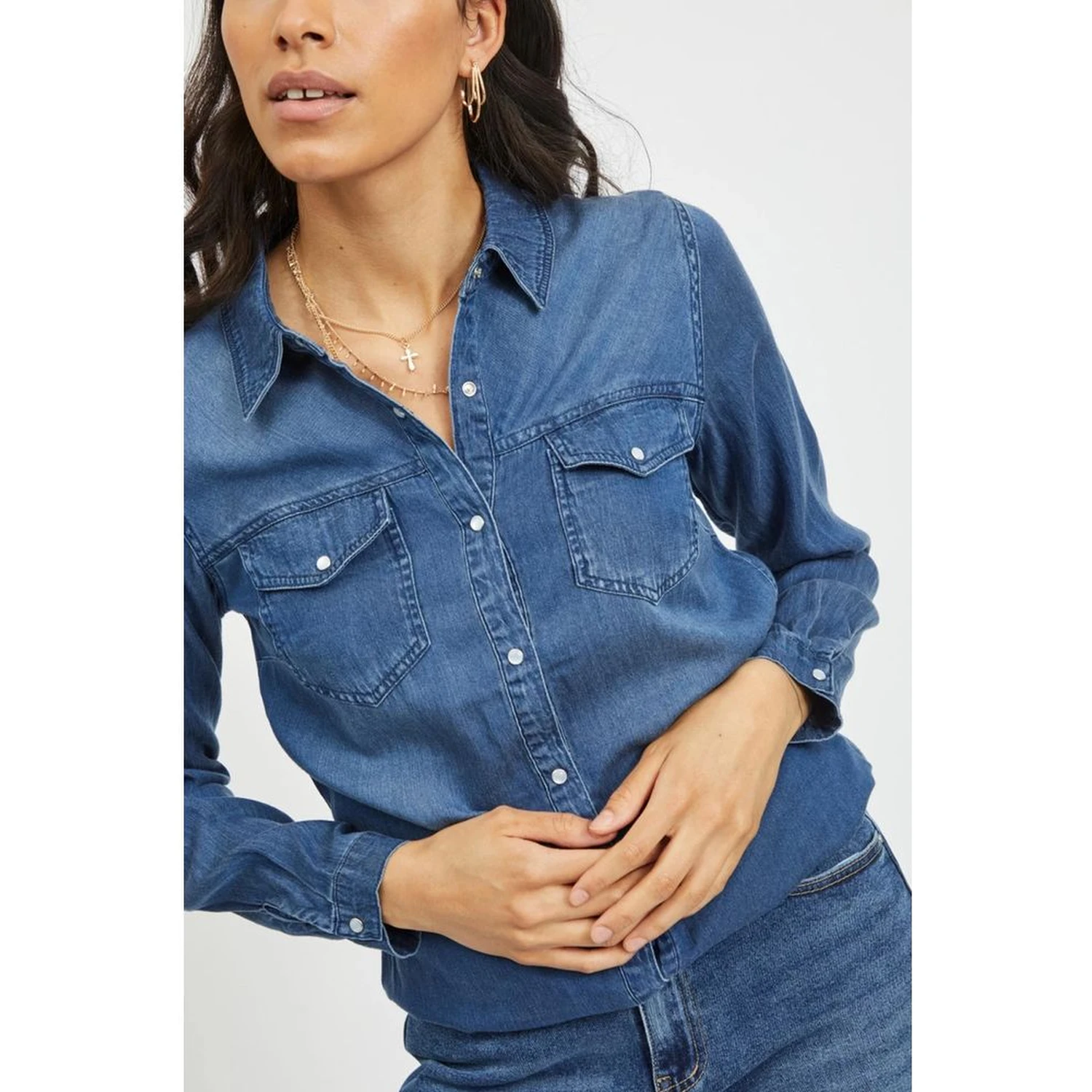 Blue Cotton Blouse