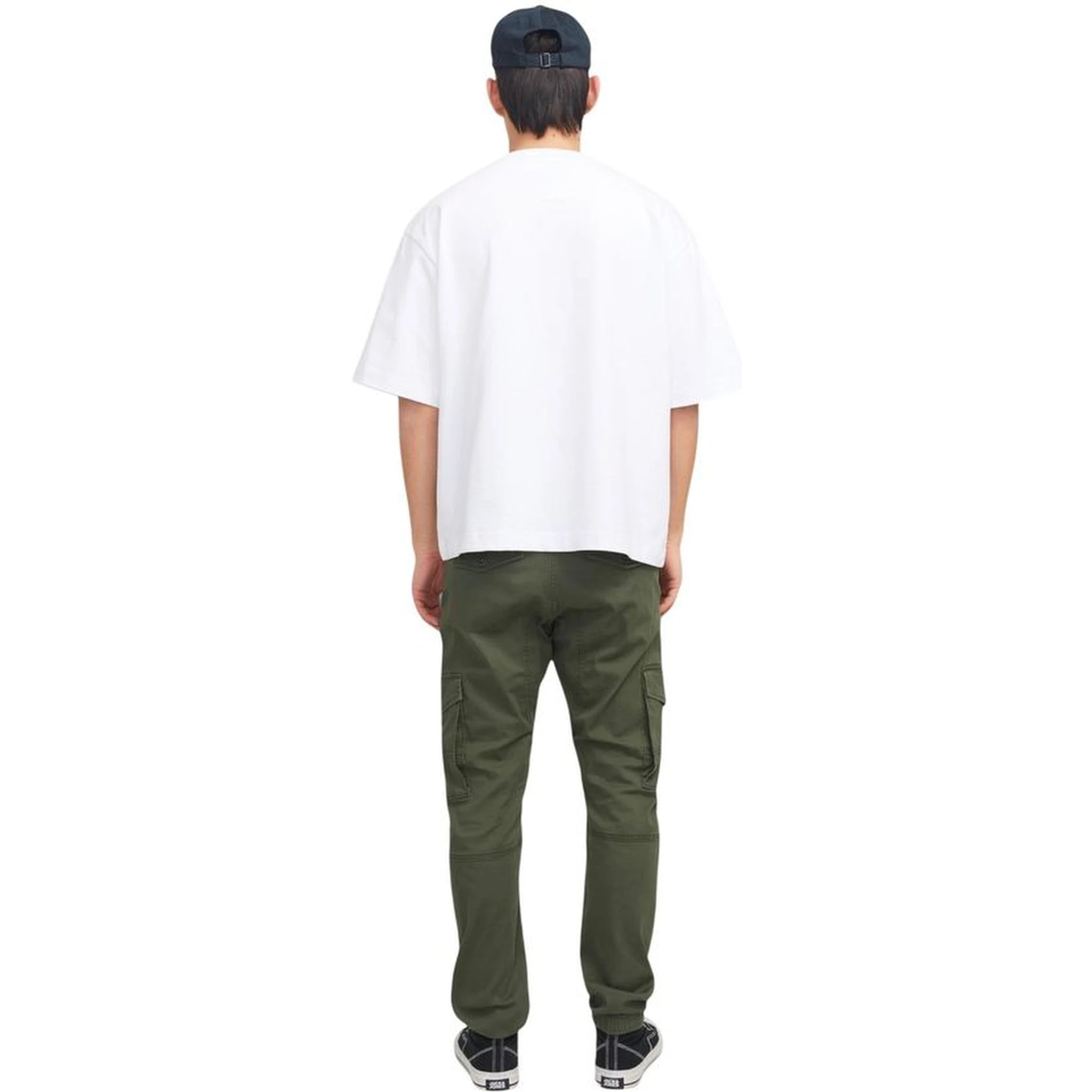 Green Cotton Skinny Pants