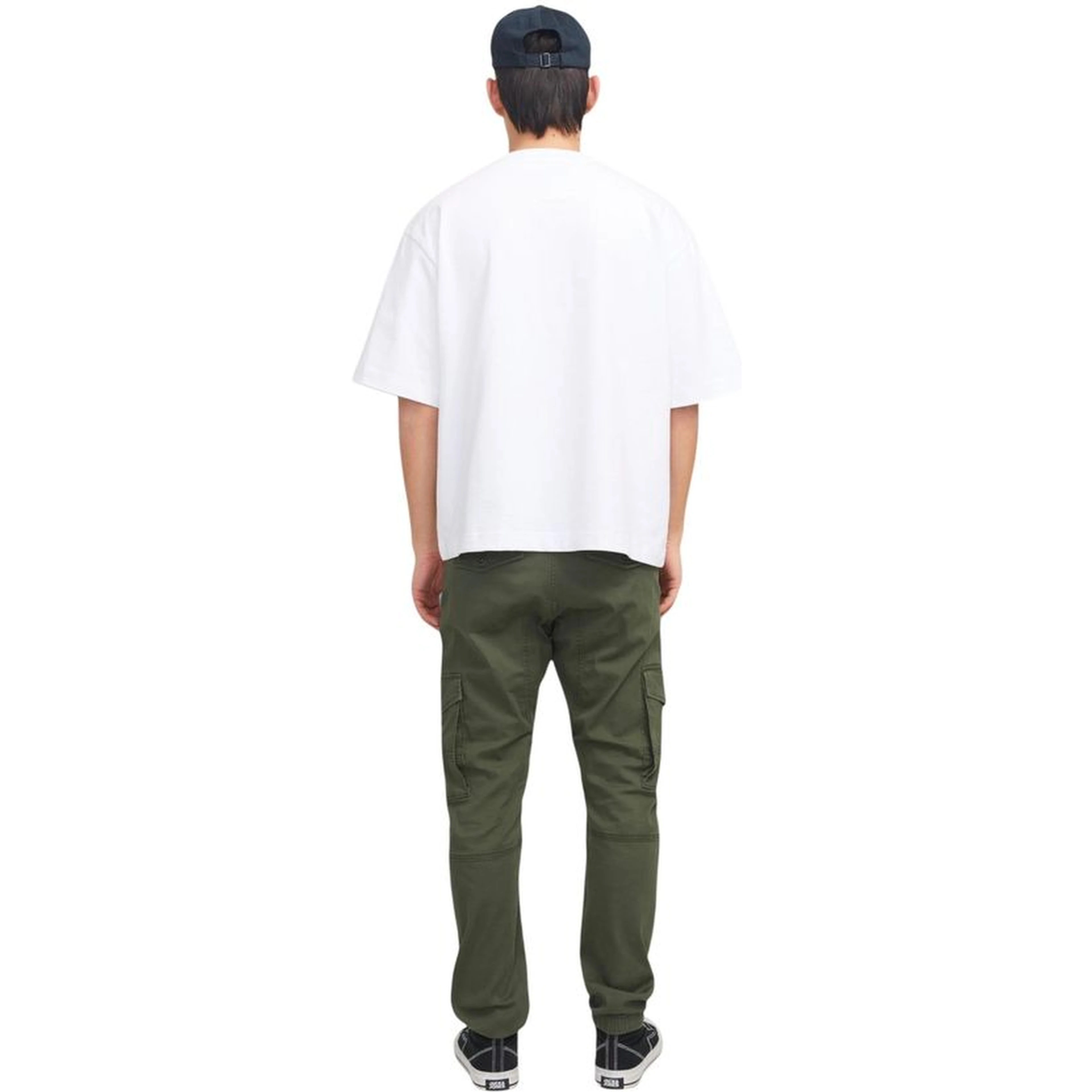 Green Cotton Skinny Pants