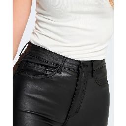 Black Viscose Skinny Jeans