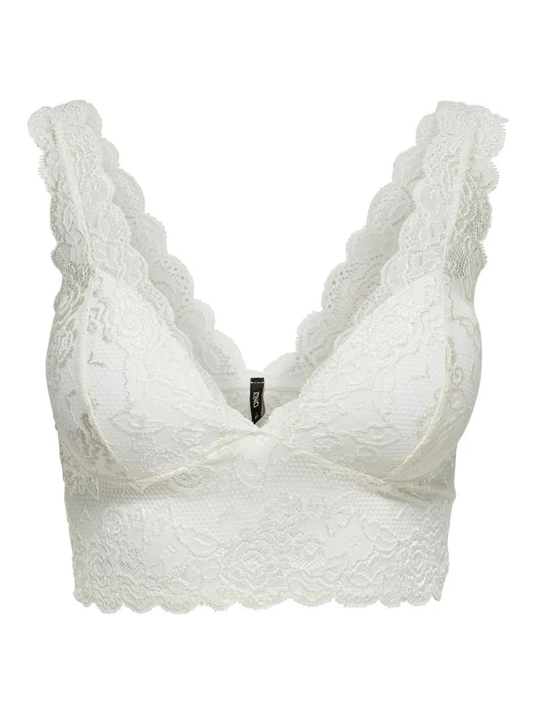 White Polyester Bra