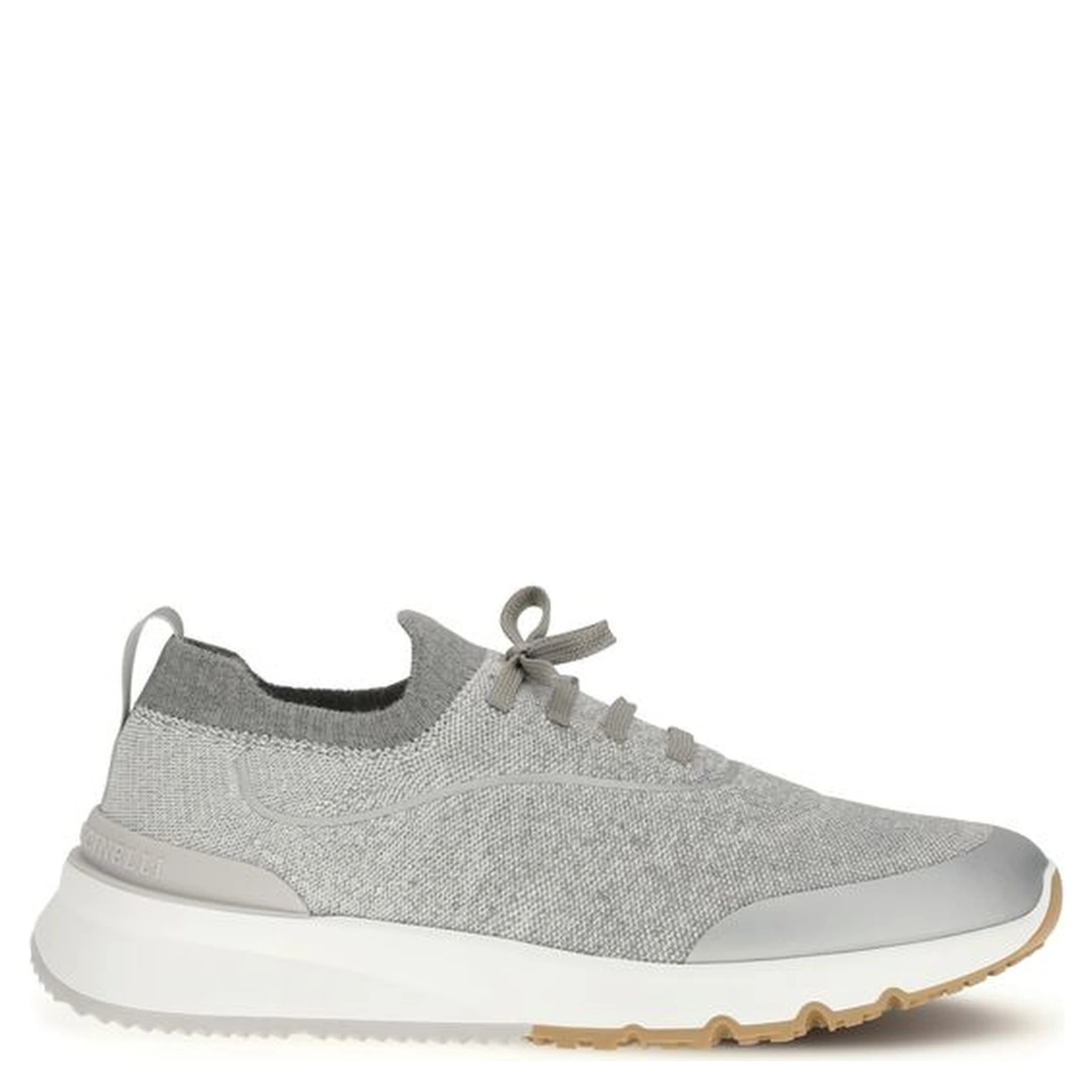 Gray Cotton Athletic Sneakers