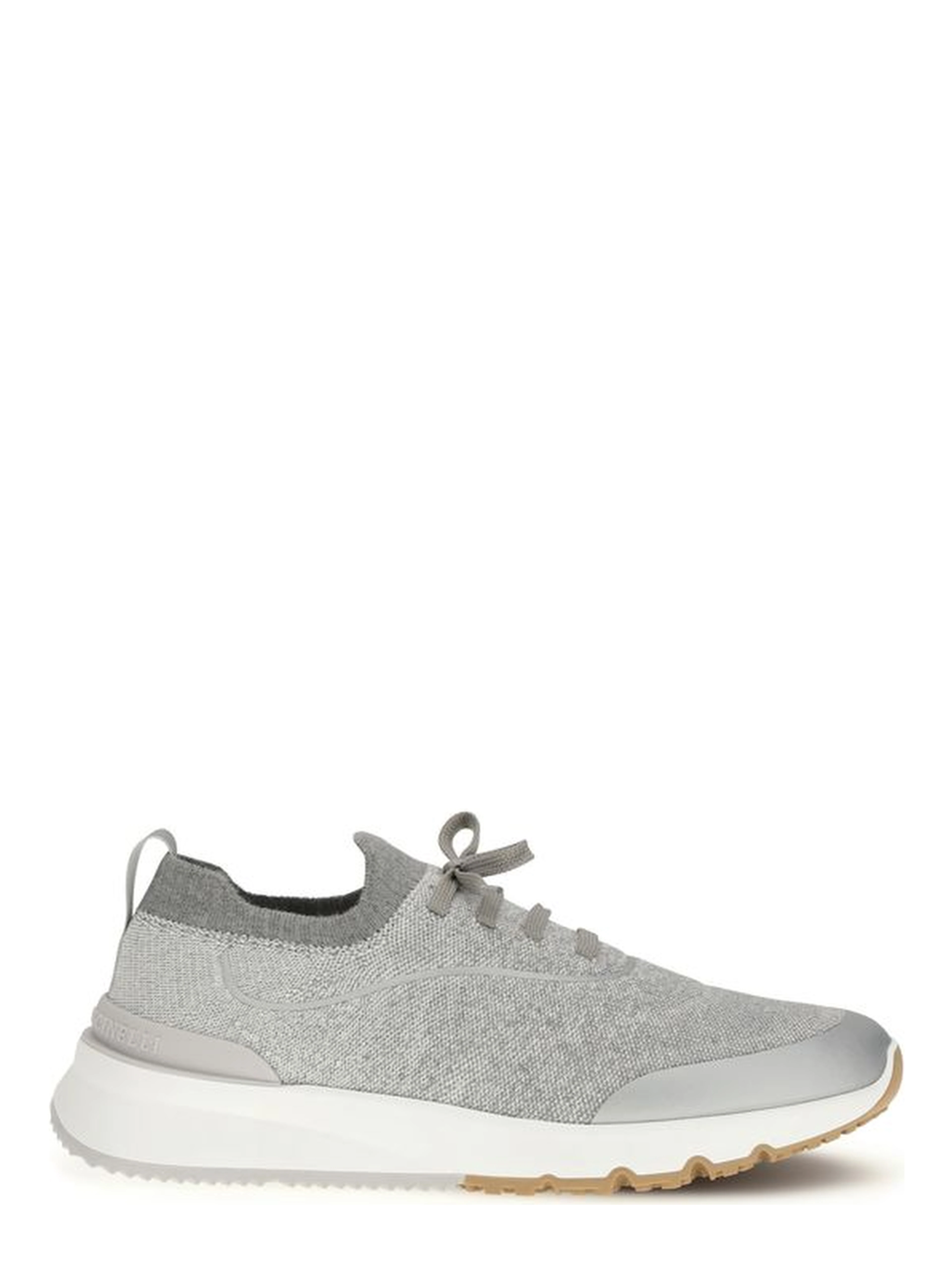 Gray Cotton Athletic Sneakers
