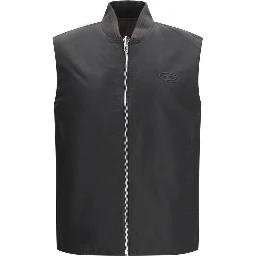 Brown Polyamide Sleveless Jacket