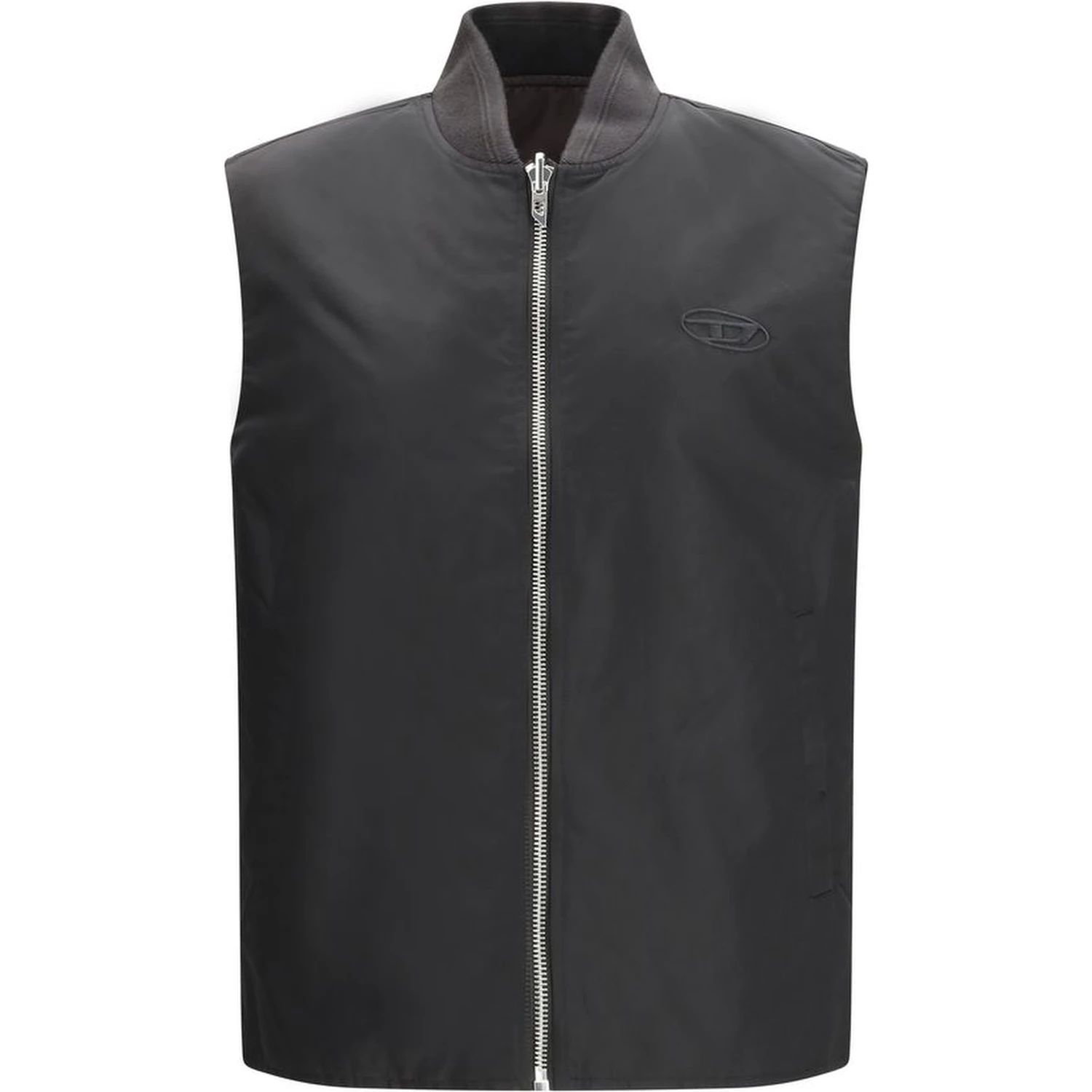Brown Polyamide Sleveless Jacket