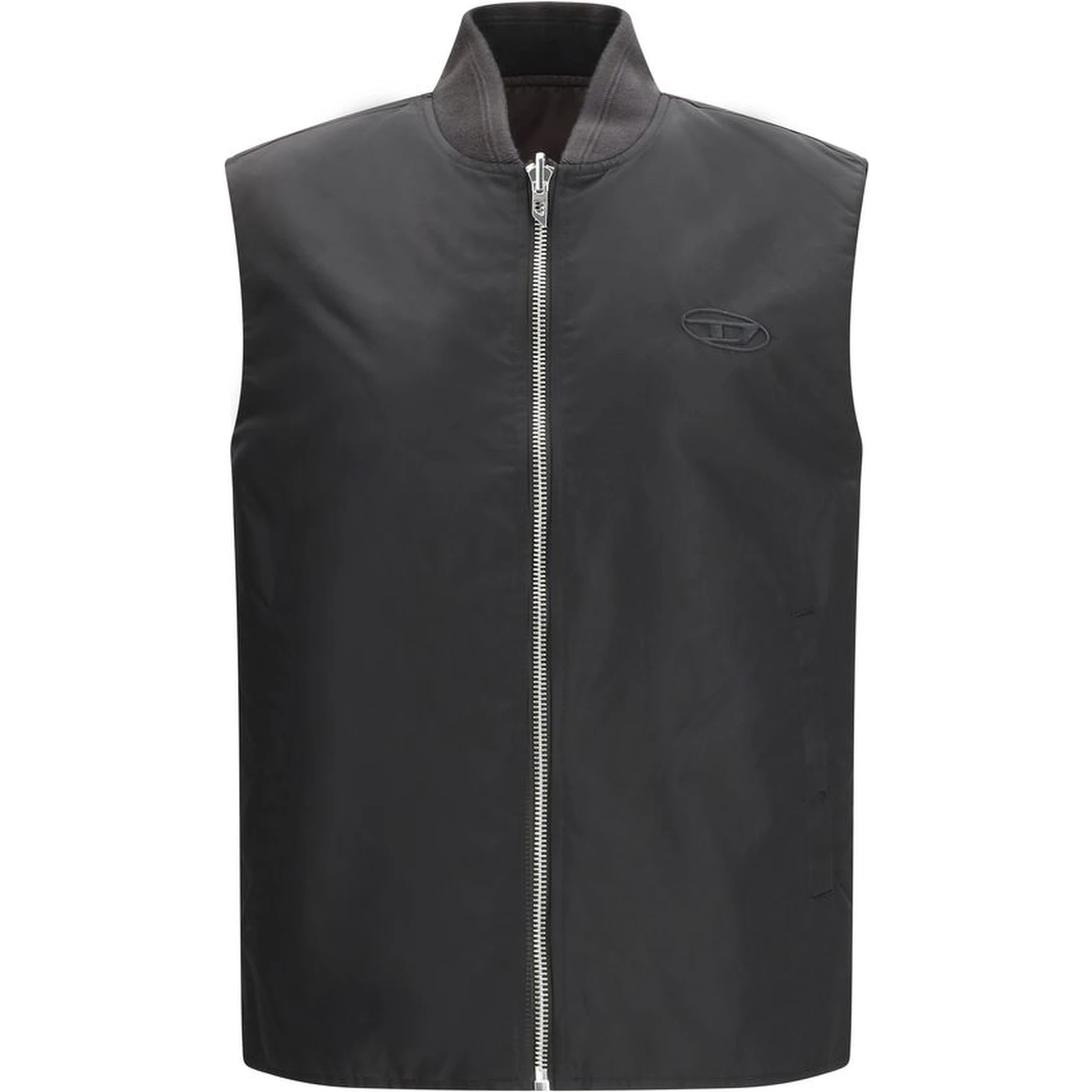 Brown Polyamide Sleveless Jacket