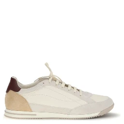Beige Calf Leather Bos Taurus Sneakers