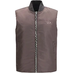 Brown Polyamide Sleveless Jacket