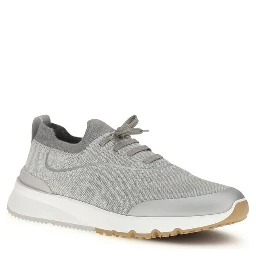 Gray Cotton Athletic Sneakers