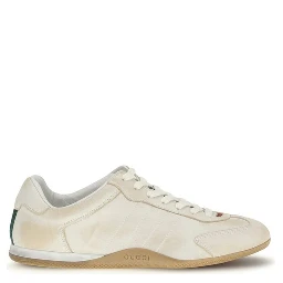 White Calf Leather Bos Taurus Low Top Sneakers