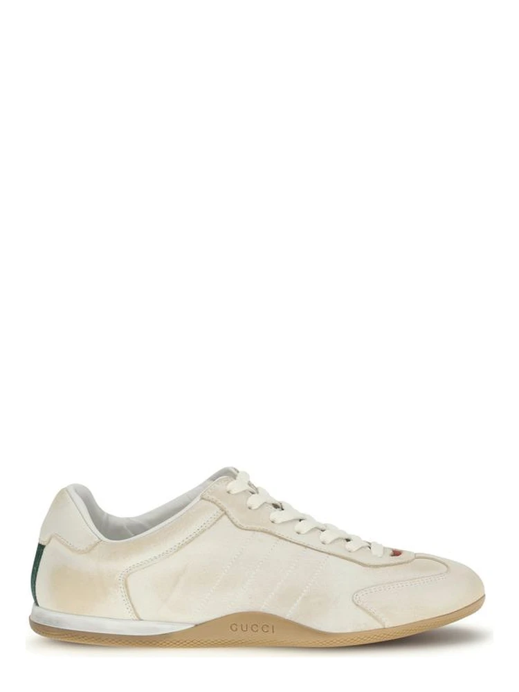 White Calf Leather Bos Taurus Low Top Sneakers
