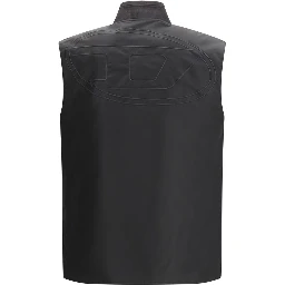Brown Polyamide Sleveless Jacket