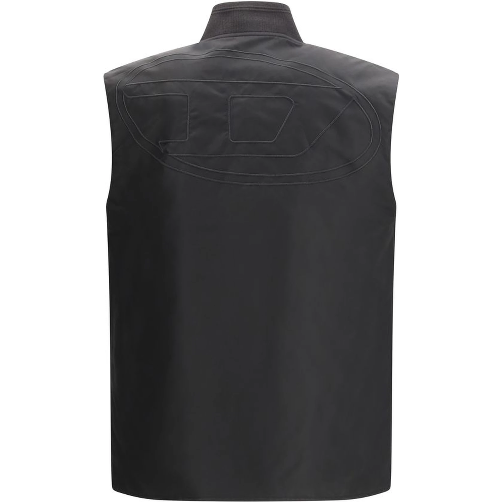 Brown Polyamide Sleveless Jacket