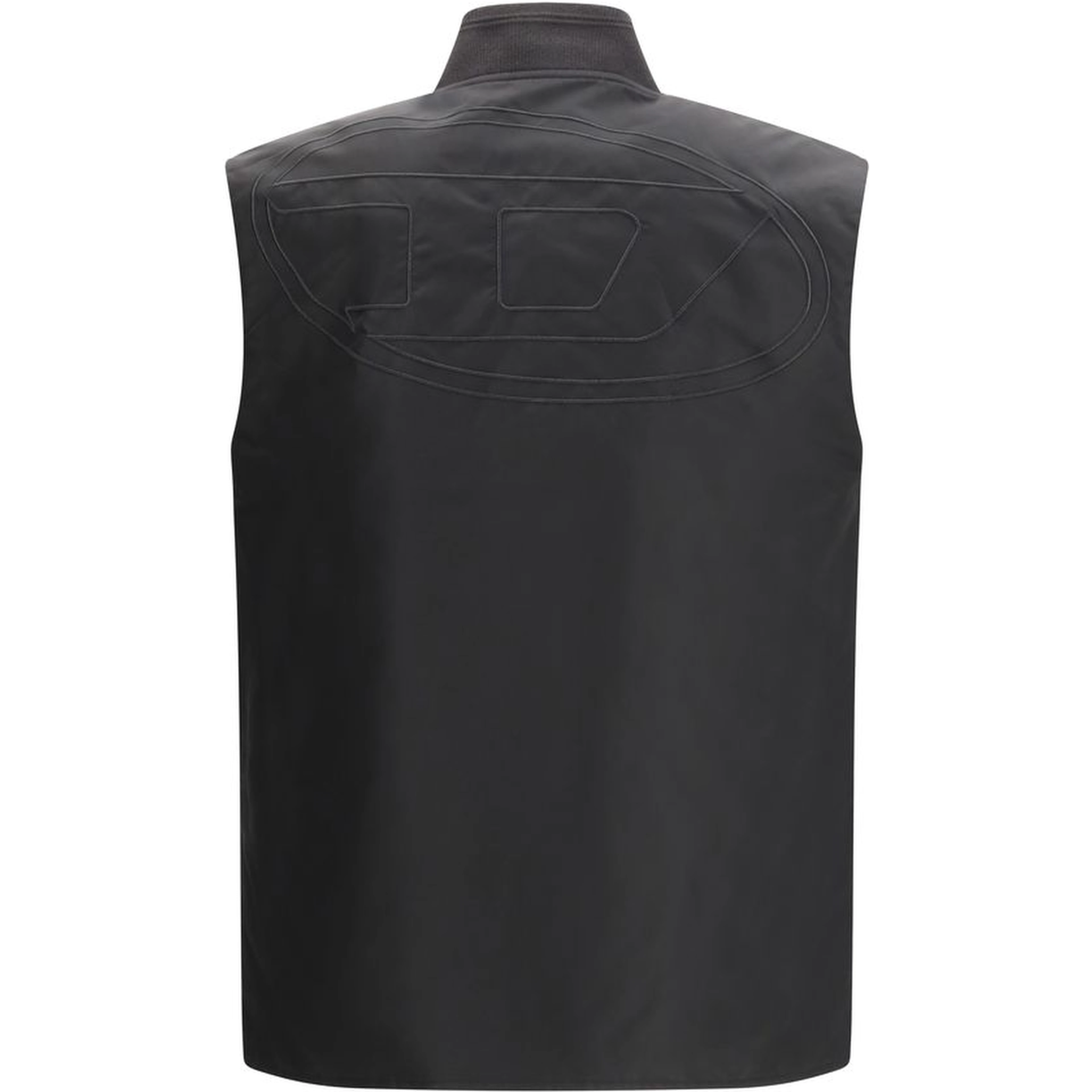 Brown Polyamide Sleveless Jacket