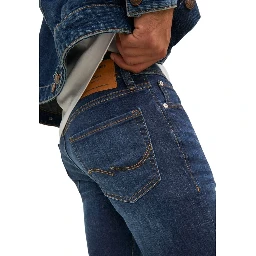 Blue Cotton Skinny Jeans