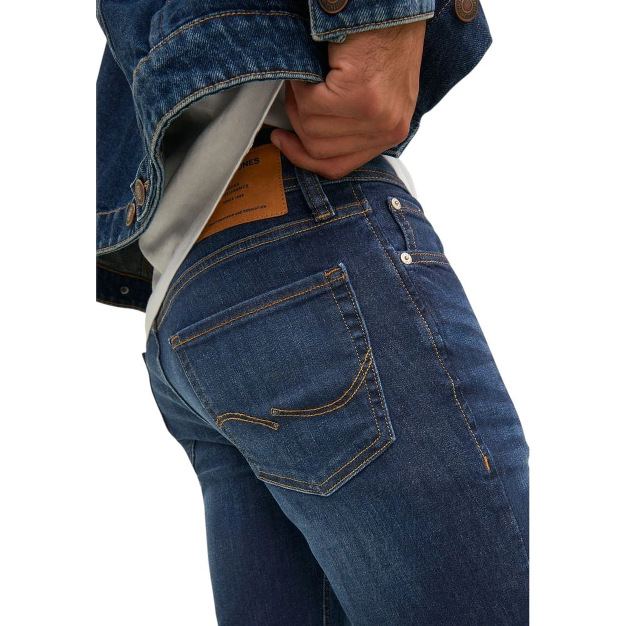 Blue Cotton Skinny Jeans