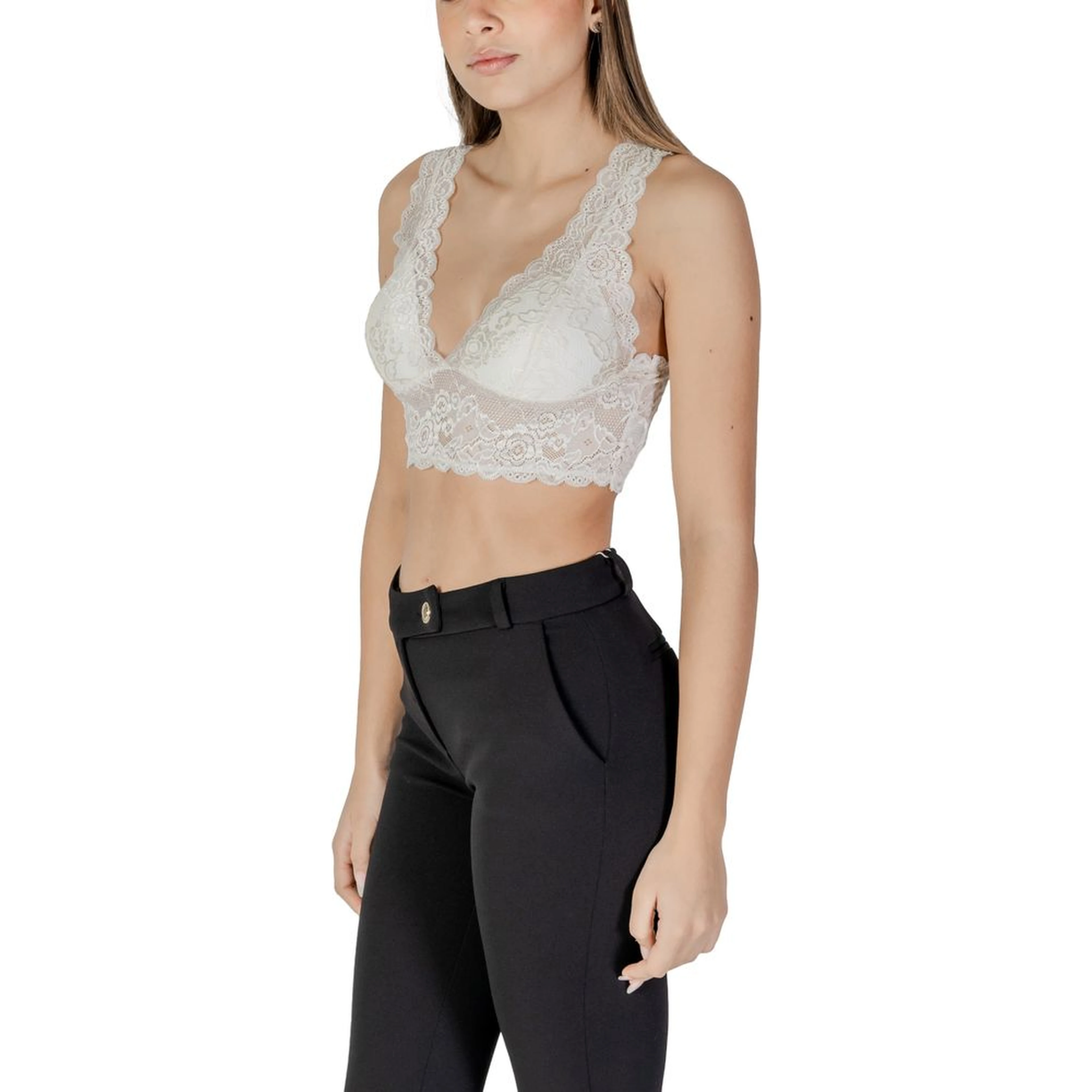 White Polyester Bra